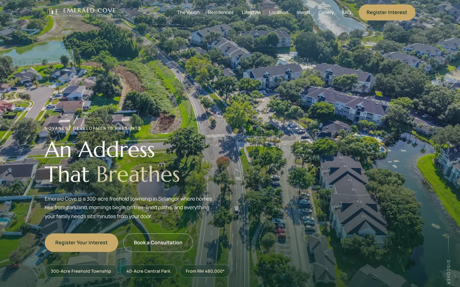 Emerald Cove website