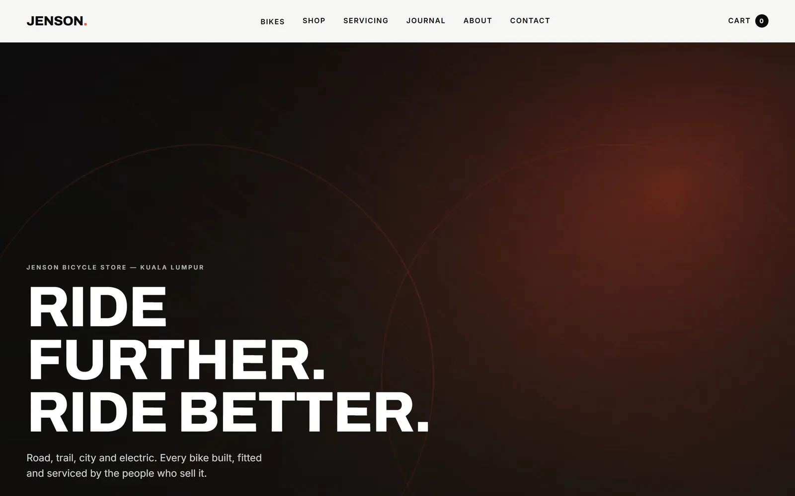 Jenson Bicycle Store website